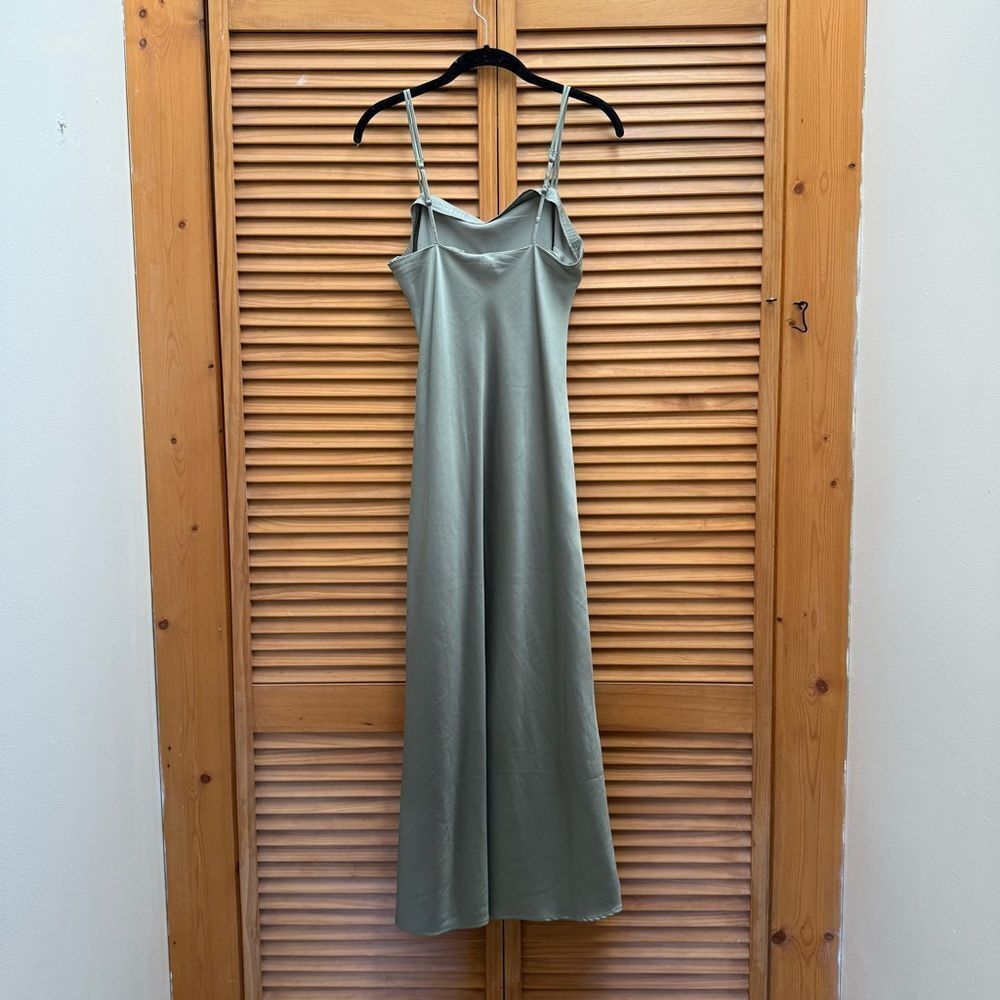Abercrombie & Fitch Sage green maxi dress size small - Picture 6 of 8